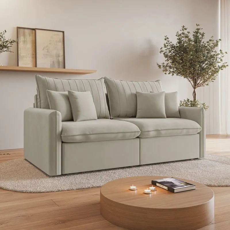 Sofá Cama Retrátil e Reclinável 200cm Colibri Cabecasa Madeiramadeira