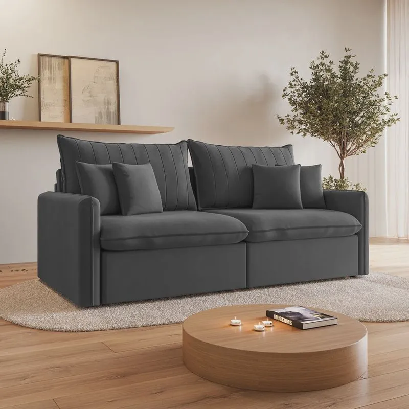Sofá Cama Retrátil e Reclinável 220cm Colibri Cabecasa Madeiramadeira