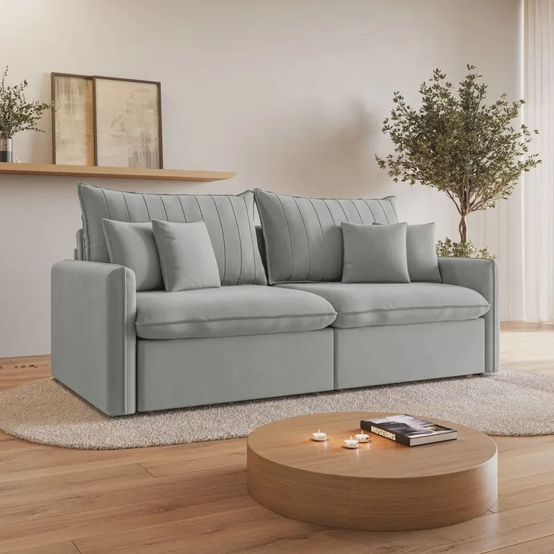 Sofá Cama Retrátil e Reclinável 220cm Colibri Cabecasa Madeiramadeira