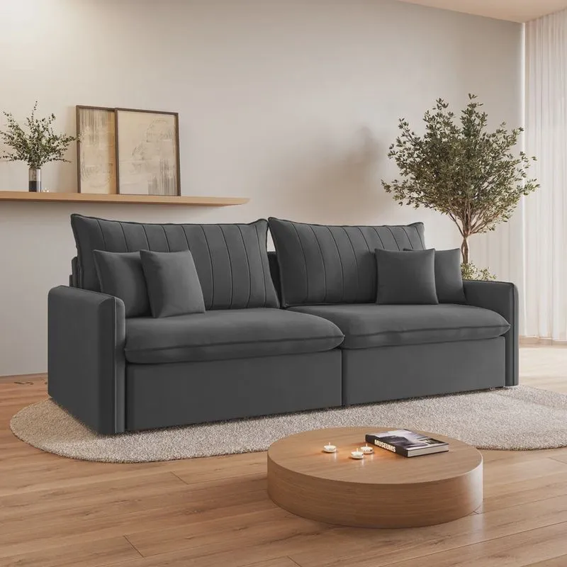Sofá Cama Retrátil e Reclinável 260cm Colibri Cabecasa Madeiramadeira