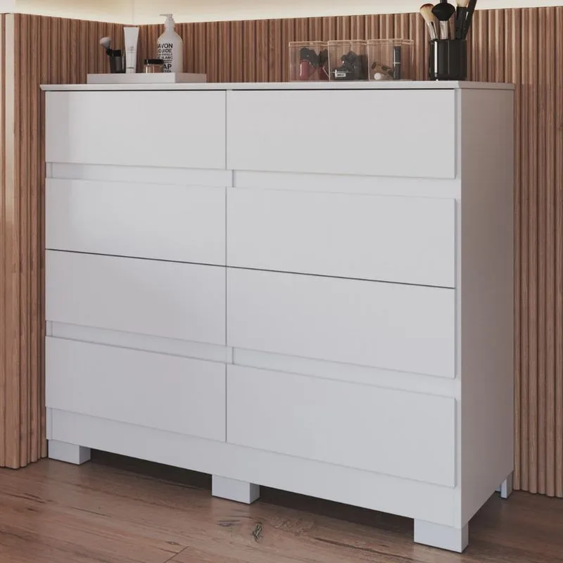 Cômoda 8 Gavetas Lara 108cm X 97cm X 45,5cm