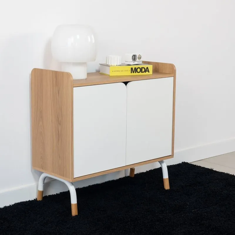 Armário Baixo 2 Portas 80cm Home Office Flexus Hanover/branco
