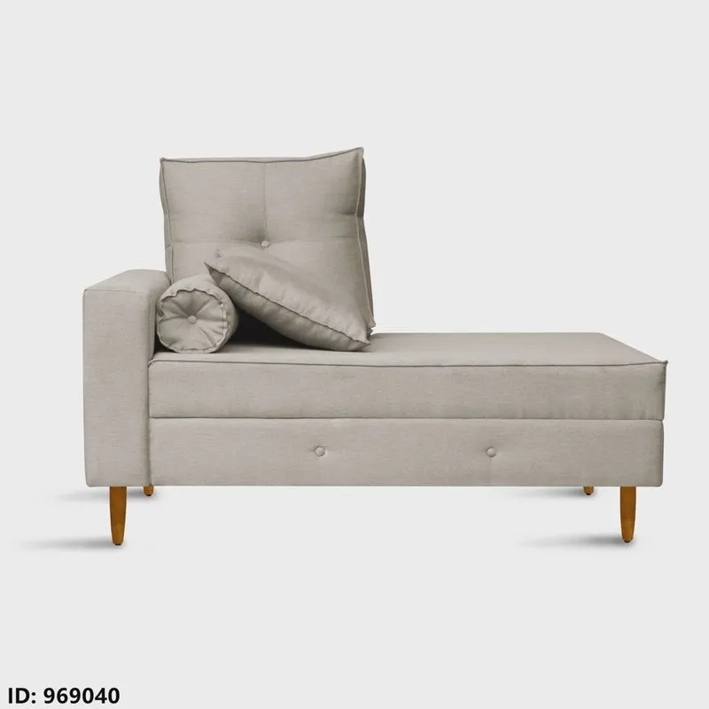 Recamier Calçadeira Cancun 158cm X 85cm X 80cm Bege