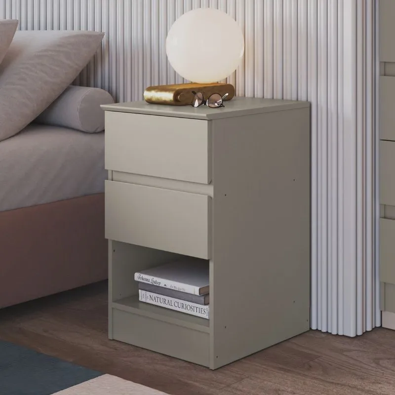 Mesa Cabeceira 2 Gavetas Aurora 42,5cm X 65,5cm X 38,8cm