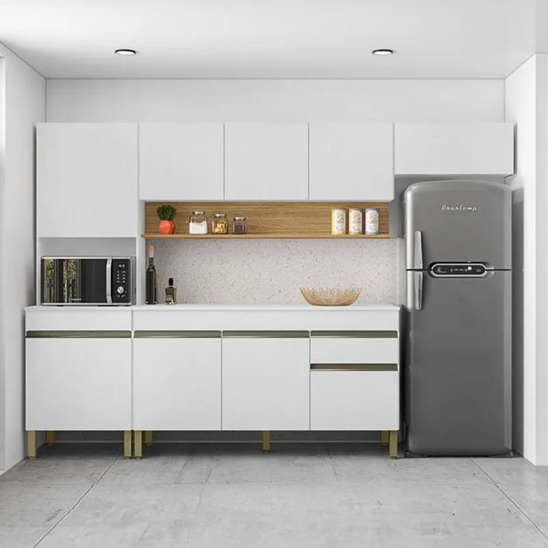 Armários Para Cozinha Com Balcão Com Tampo Line 150cm Freijó