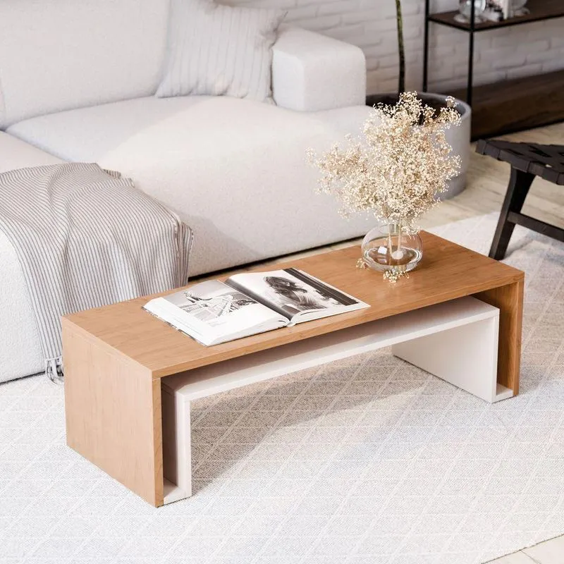 Mesa De Centro Sala Estilo Moderna Apoio Decorativa Baixa