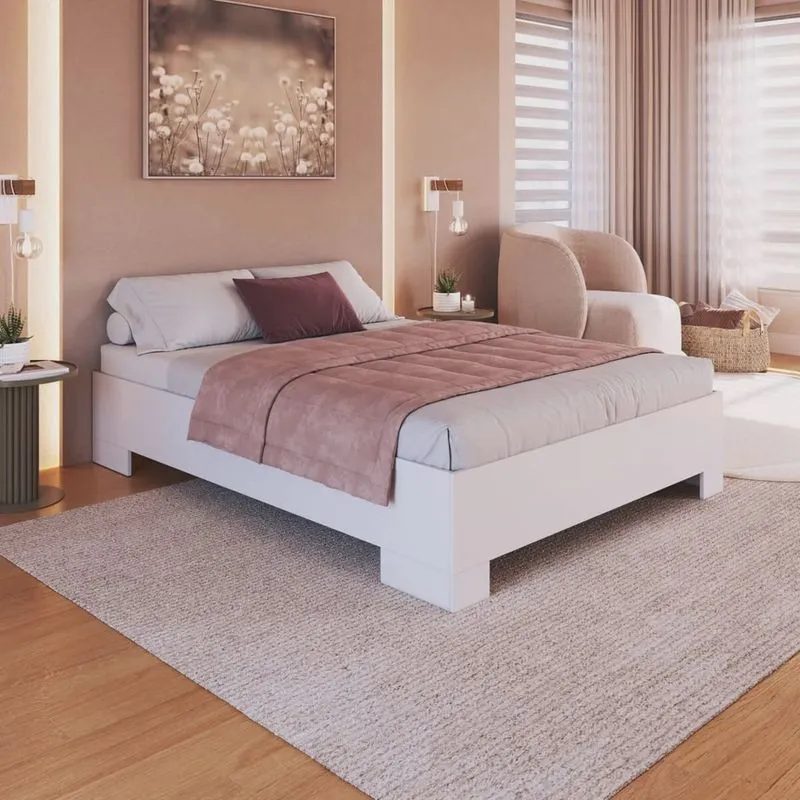 Cama de Casal Queen Box com Estrado Fixo 160 Xangai
