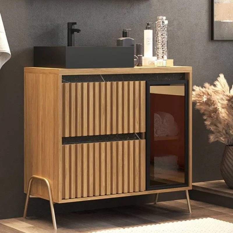 Gabinete De Banheiro 80cm Com Cuba Itapuã/thassus