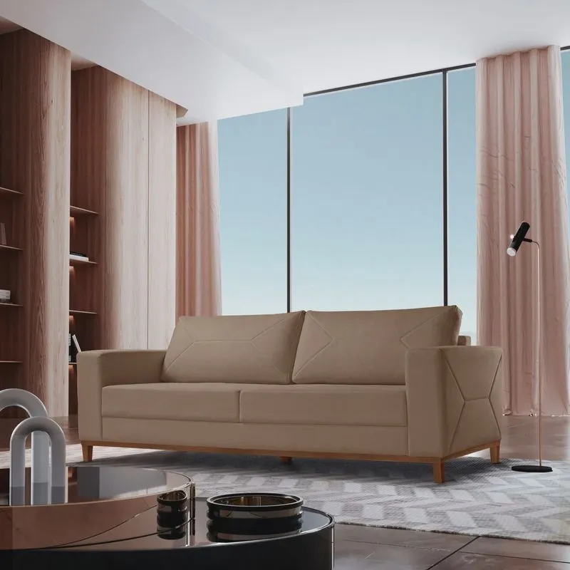 Sofá 3 Lugares Roma Veludo 2,0M