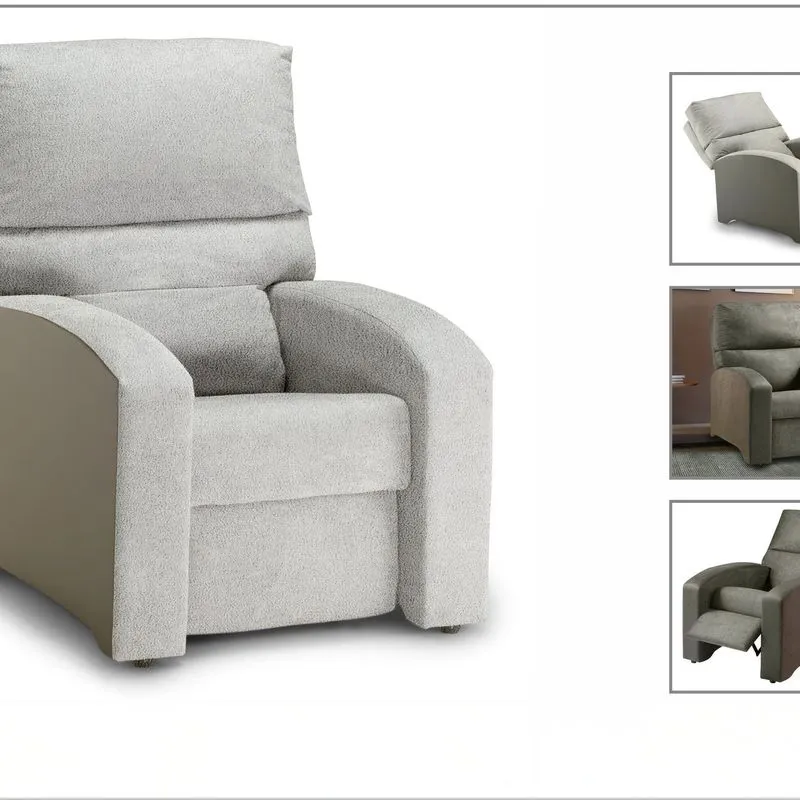 Poltrona Roma Tec. 503/508 110cm X 95cm X 83cm Cinza
