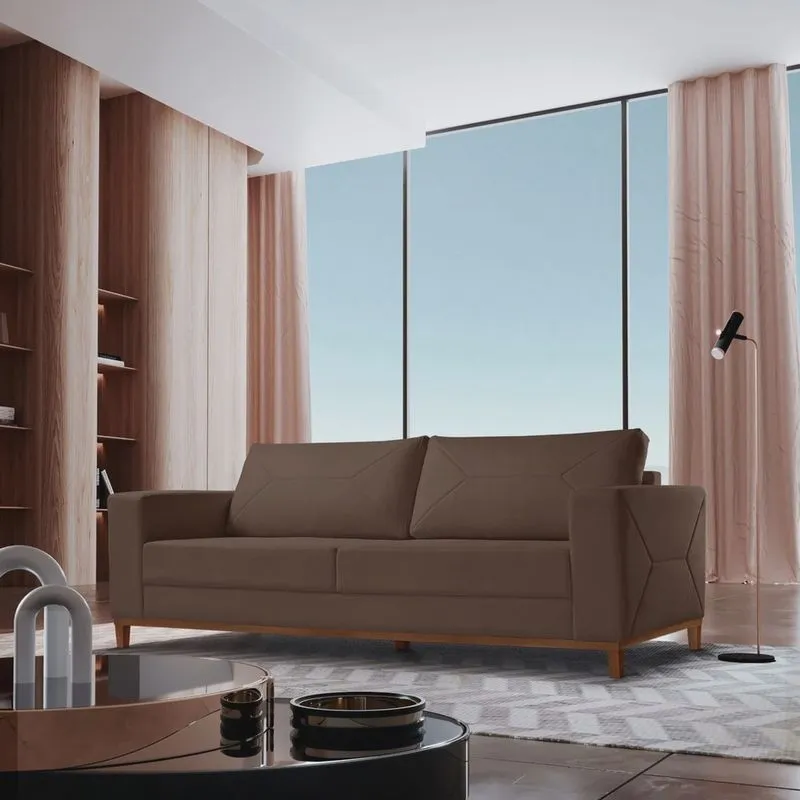 Sofá 3 Lugares Roma Bouclê 2,20M