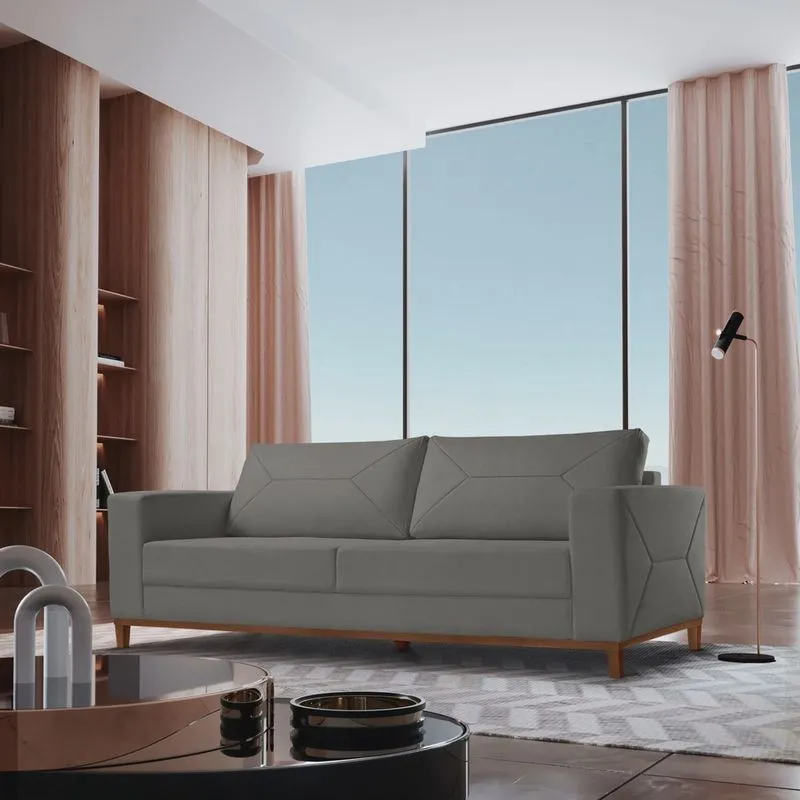 Sofá Roma 3 Lugares Linho 2,40M