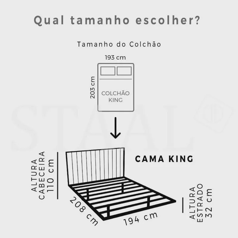 Cama Flutuante King com Cabeceira