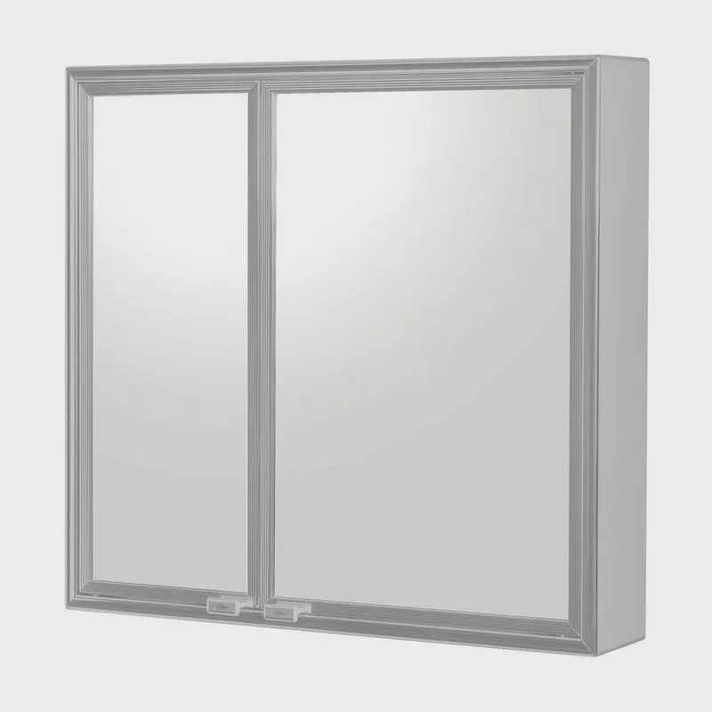 Espelheira Duo Silver Sobrepor 9,5cm X 52,5cm X 48,5cm
