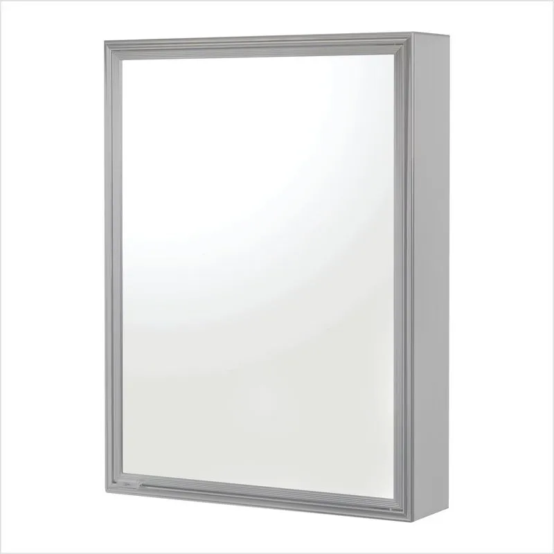 Espelheira One Silver Sobrepor 58,5cm X 44cm X 10cm Prata Silver