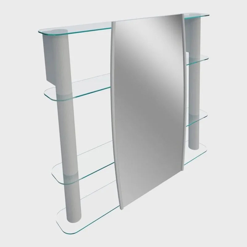 Espelheira Slip I Silver Sobrepor 64,0cm X 62,0cm X 11,5cm