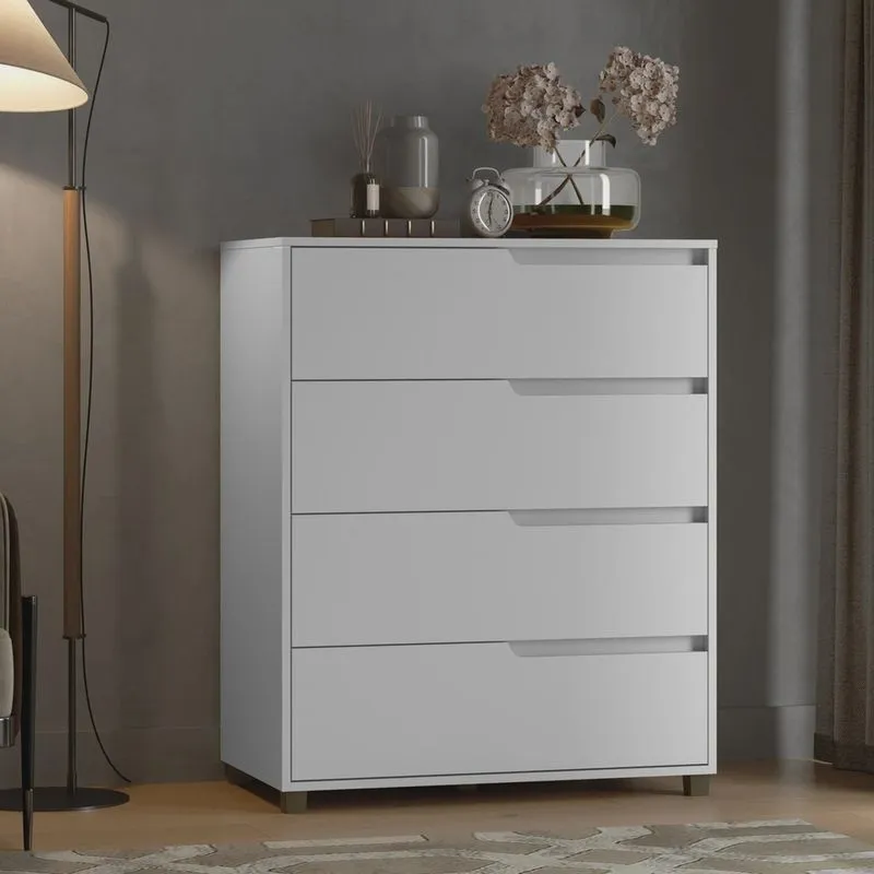 Cômoda em Mdf com 4 Gavetas 80cm X 104cm X 45cm Monet