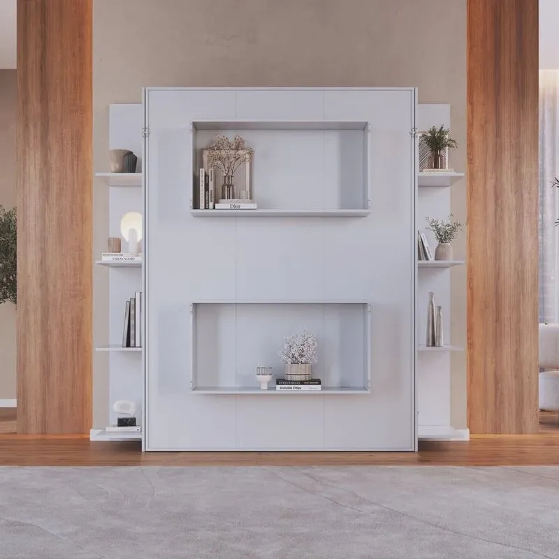 Cama Casal Articulável Vertical com Estante 140 Vancouver