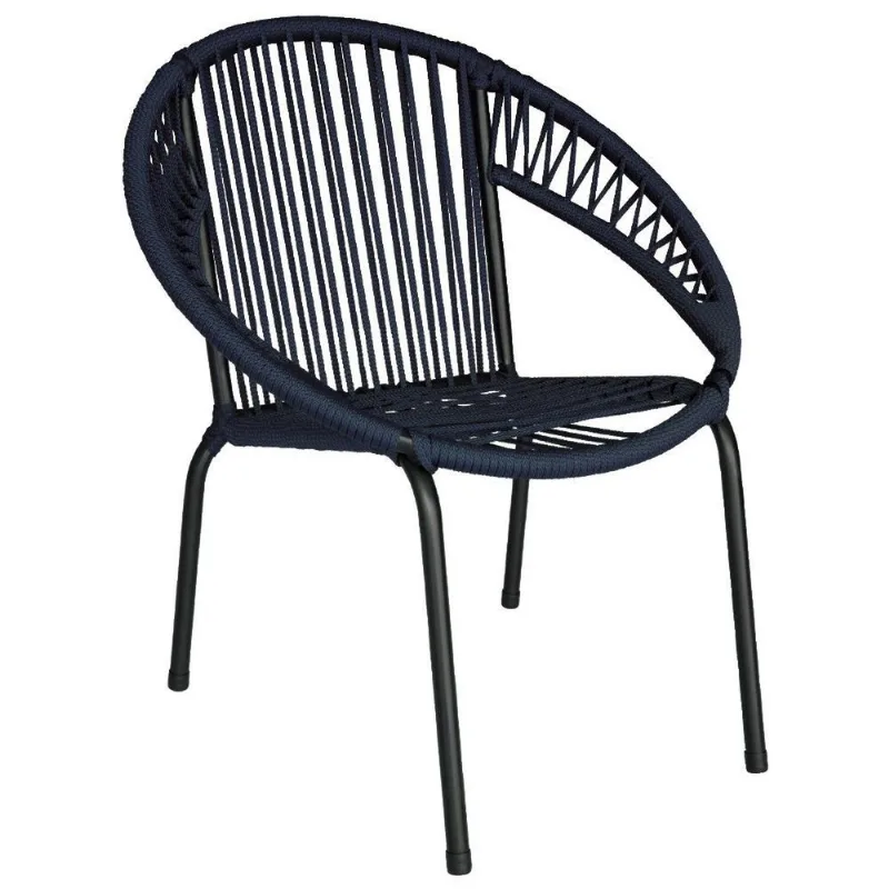 Cadeira Para Jardim Lua 78cm X 76cm X 68cm Azul
