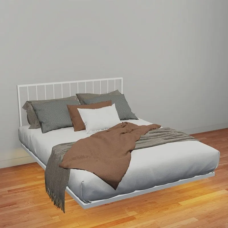 Cama Flutuante Casal com Cabeceira e Led 220v