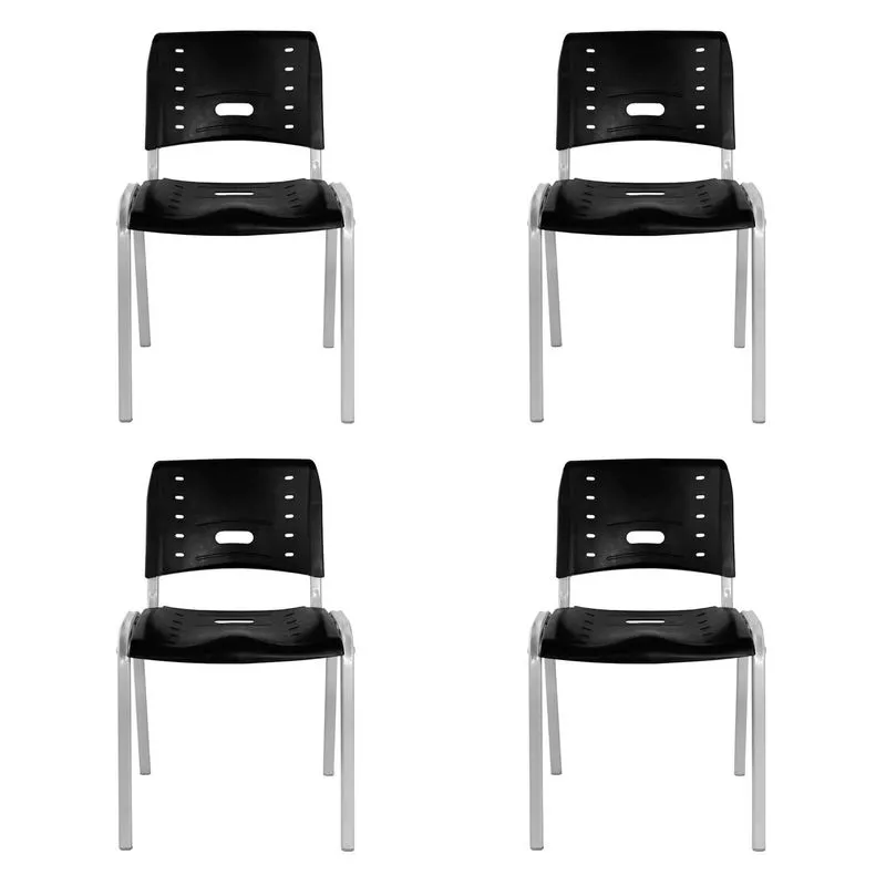 Cadeira Empilhável Elo 85cm X 54cm Preto
