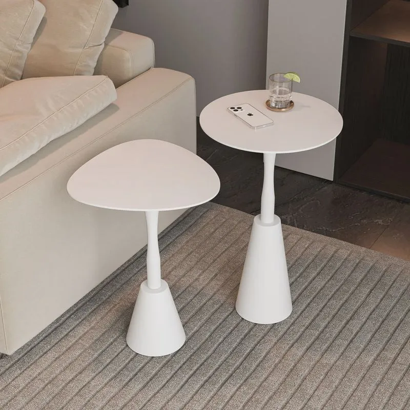 Conjunto Mesa de Canto Napoli 65x40x40cm Branco