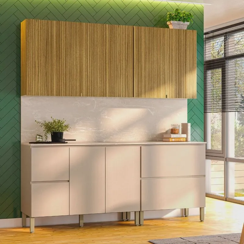 Armários para Cozinha com Balcão com Tampo - Art 6 Peças