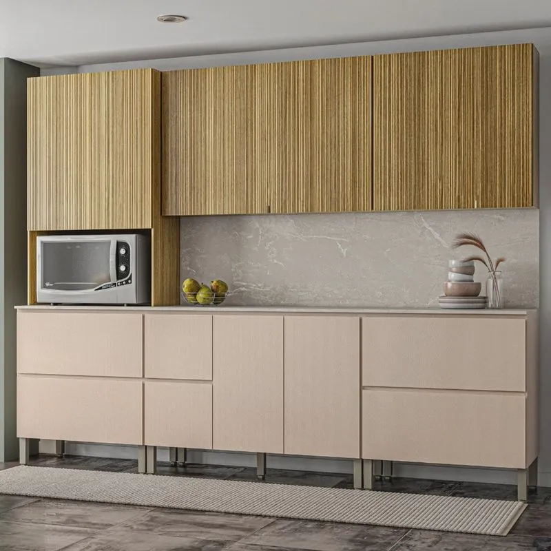Armários para Cozinha com Balcão com Tampo Art - 7 Pçs