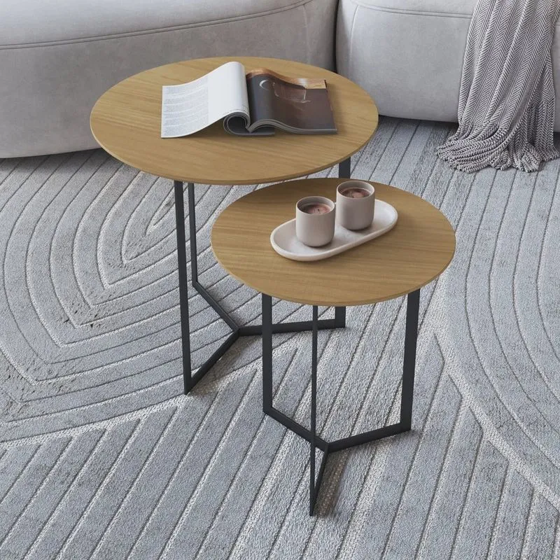 Conjunto Mesa de Canto Trento 57cm X 45cm X 45cm