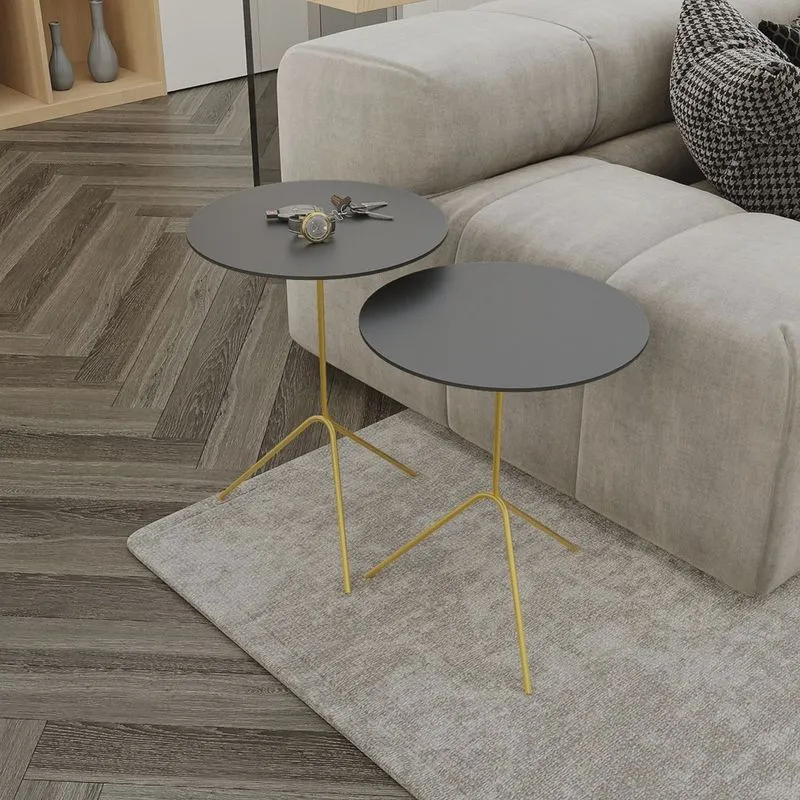 Conjunto Mesa de Canto Pugly 55x40x40cm