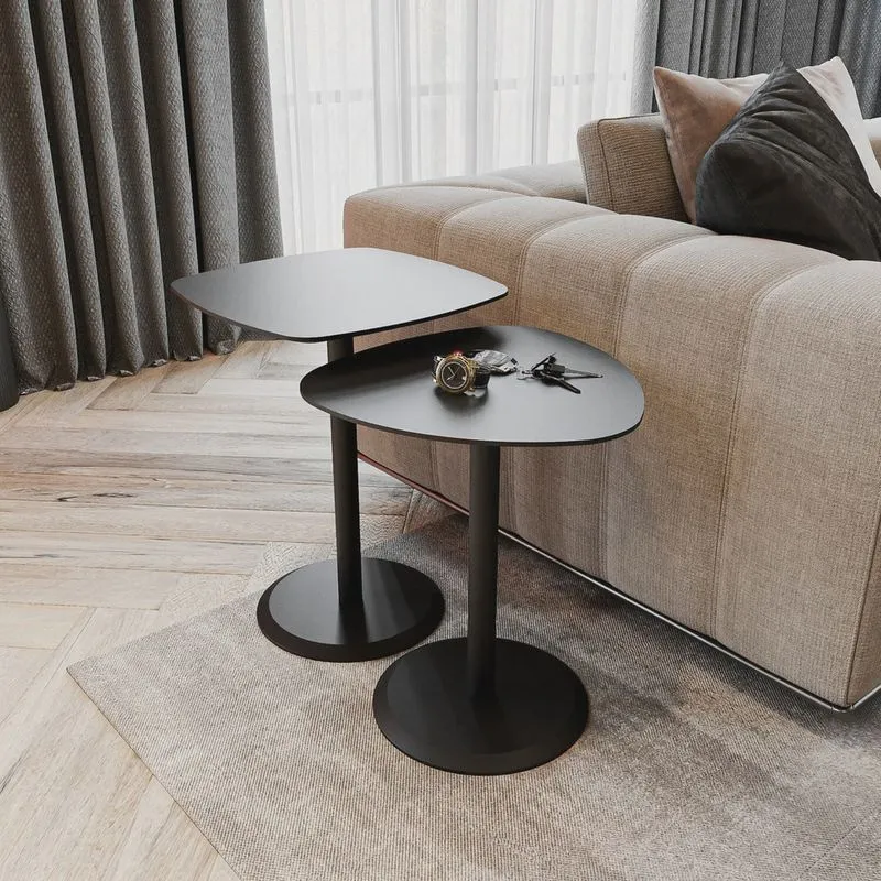 Conjunto Mesa de Canto Keva 40x40x53cm