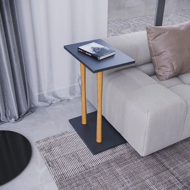 Mesa Lateral Alla 68cm X 45cm X 30cm Preto
