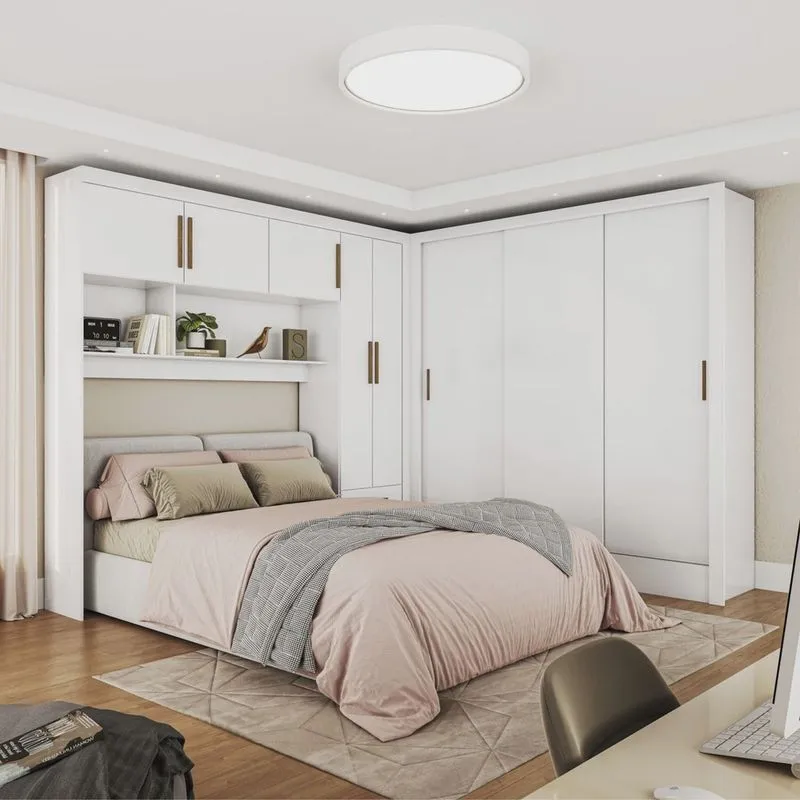 Guarda-roupa Casal Modulado 5 Portas Santiago 3 Portas 5 Gavetas