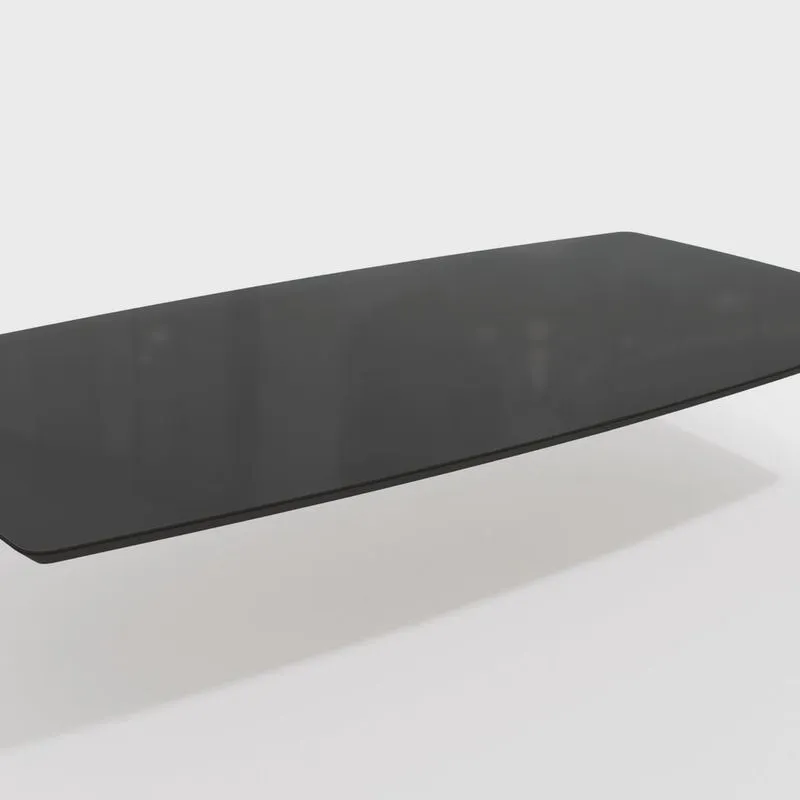 Tampo para Mesa de Jantar 1700x900 de Madeira com Vidro Preto Fosco