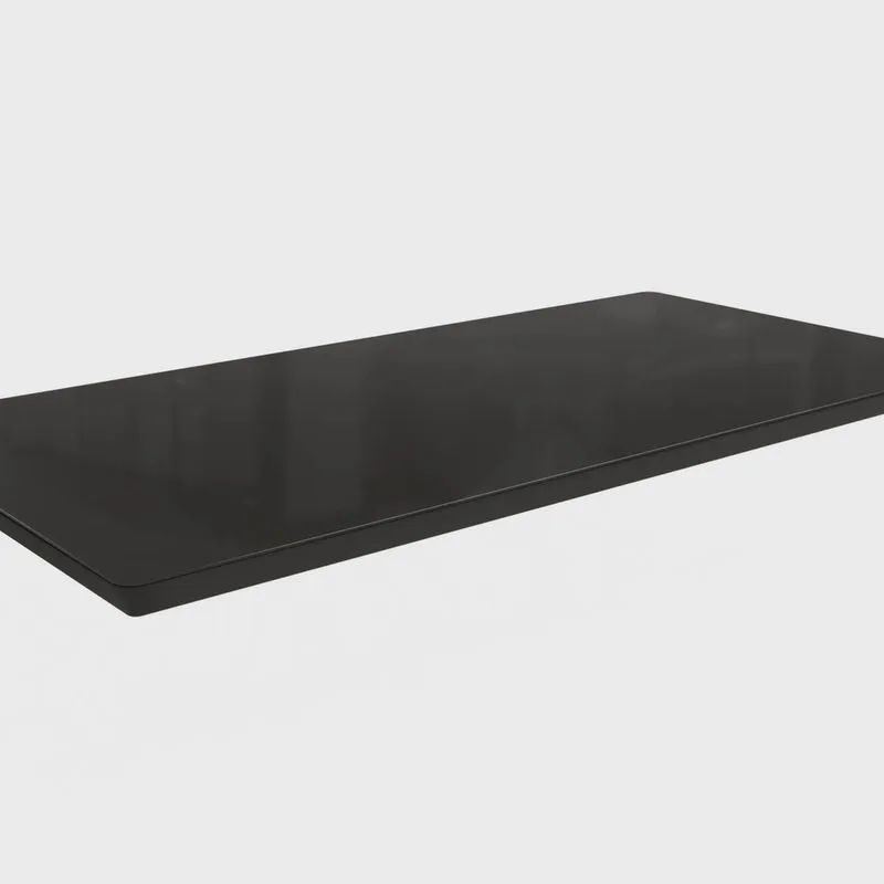 Tampo para Mesa de Jantar 2000x1000 de Madeira com Vidro Preto