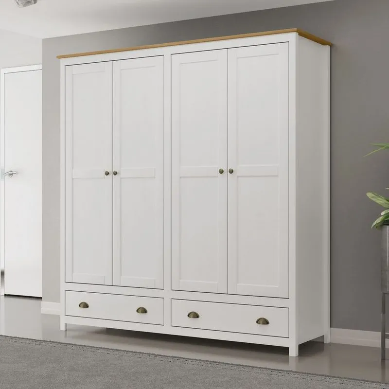 Guarda-roupa 4 Portas 2 Gavetas Topazio