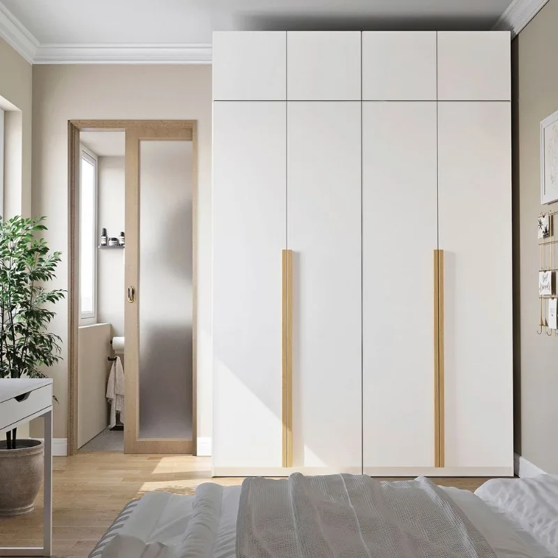 Guarda-Roupa Planejado 4 Peças 8 Portas Jade CabeCasa MadeiraOriginals Branco/Fosco Branco Fosco