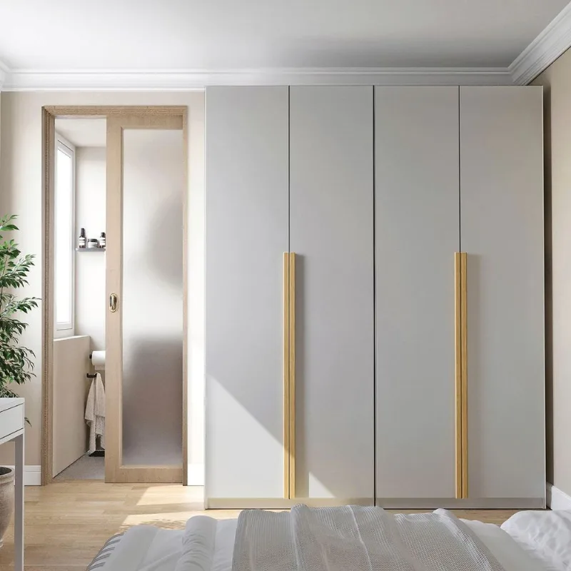 Guarda-Roupa Planejado 2 Peças 4 Portas Jade CabeCasa MadeiraOriginals Cinza/Urbano Cinza Urbano