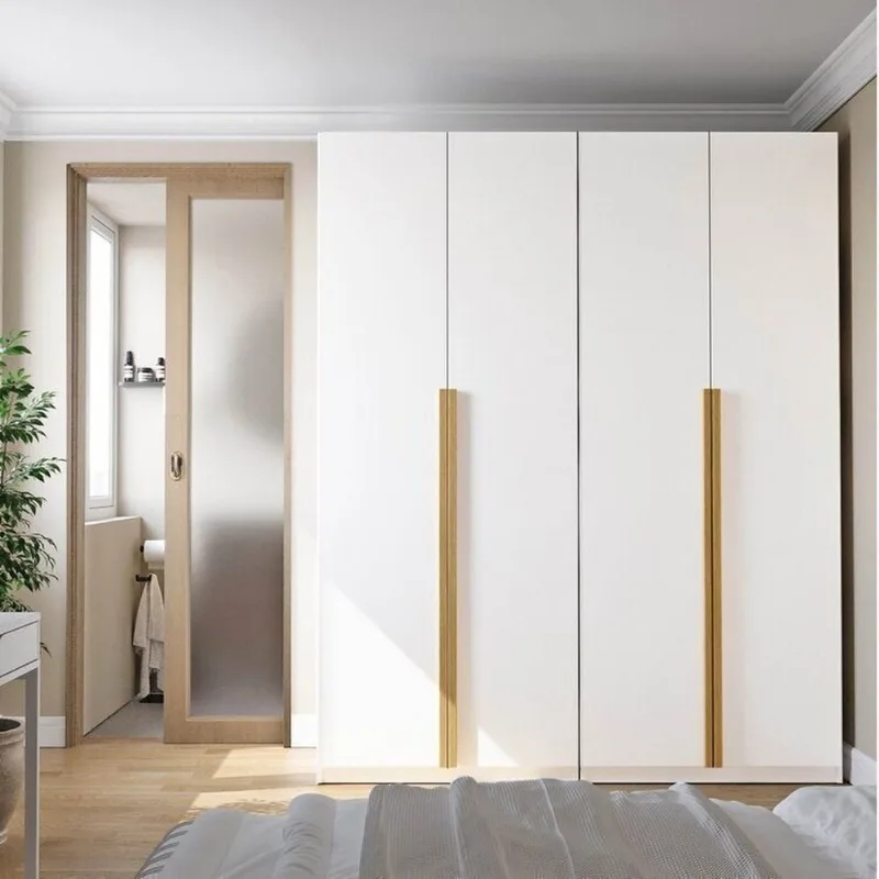 Guarda-Roupa Planejado 2 Peças 4 Portas Jade CabeCasa MadeiraOriginals Branco/Fosco Branco Fosco