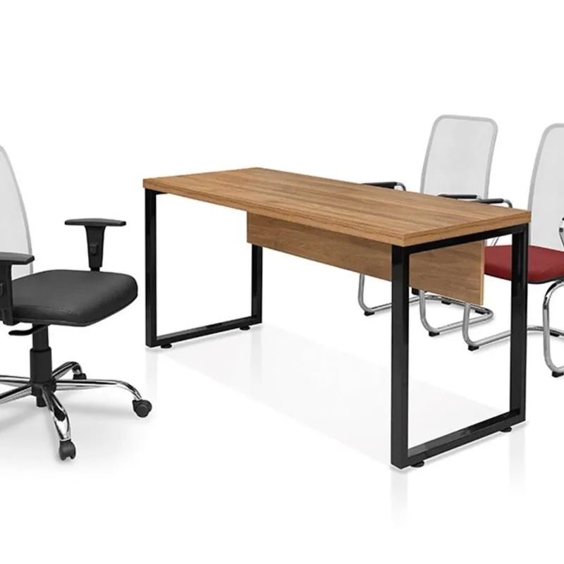 Mesa Suprema Individual 1,37cm Industrial Noce E Preto Marrom Noce/preto