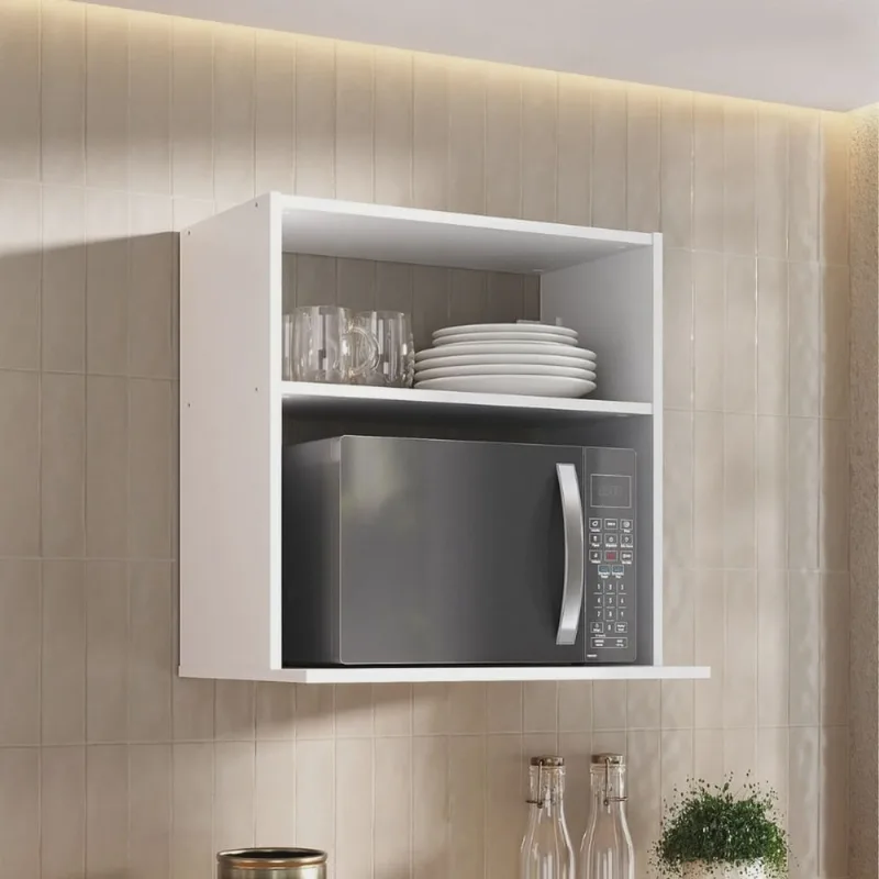 Suporte Nicho Dante para Micro-ondas Forno Elétrico Cozinha Branco Branco