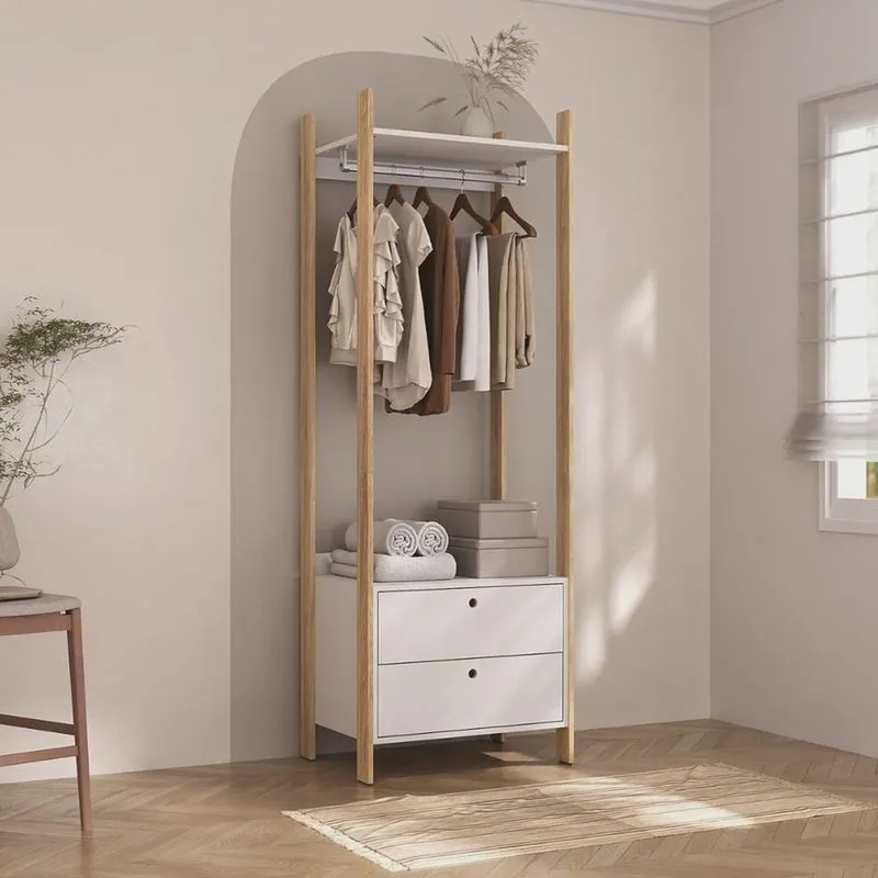 Guarda-roupa Closet Modulado Magno 2 Gavetas Branco