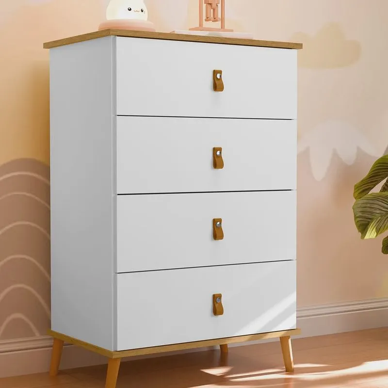Comoda 04 Gav Jujuba 105cm X 725cm X 455cm Branco / Nature