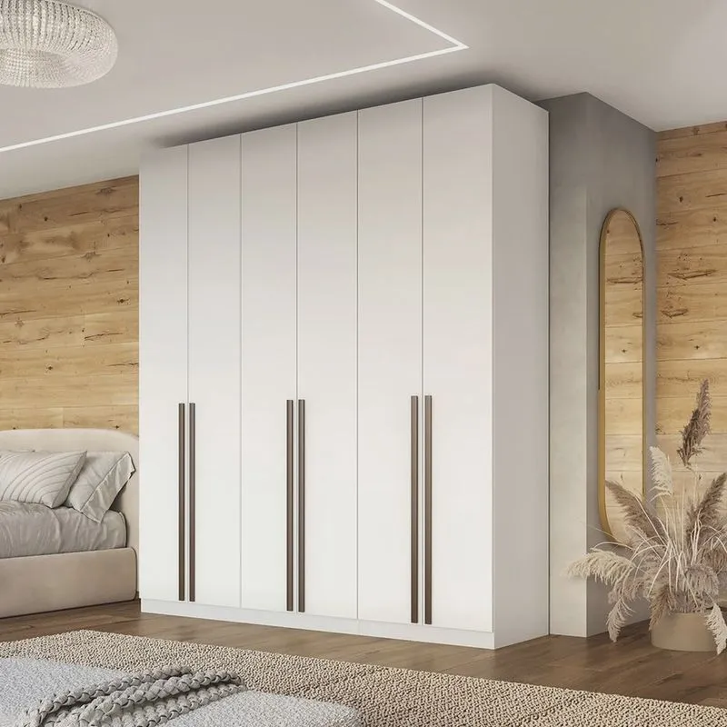 Guarda Roupa Vicenzo 6 Portas 210x240x53cm Branco