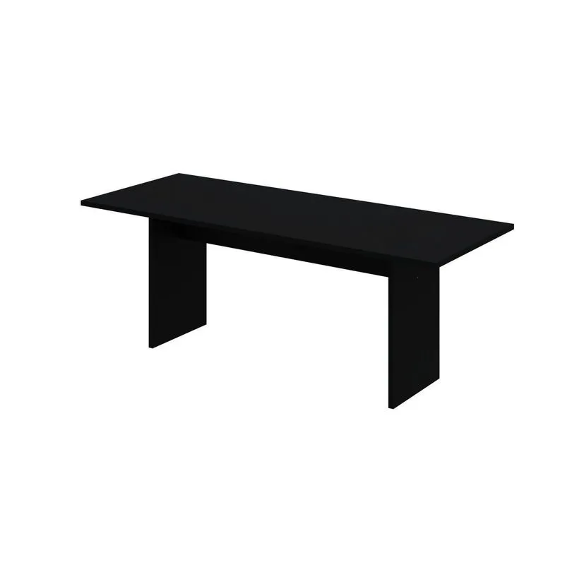 Mesa De Jantar 200x80x74cm 2,5cm Essence Preto Preto