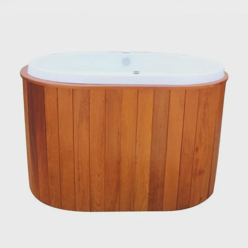 Ofurô Ouro Fino Heatiro Duplo Premium 141cmx91cmx78cm 04 Jatos com Aquecedor e Deck Branco