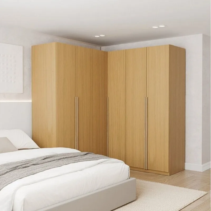 Guarda-Roupa Planejado 3 Peças 6 Portas Jade CabeCasa MadeiraOriginals Amarelo/Avelã Avelã