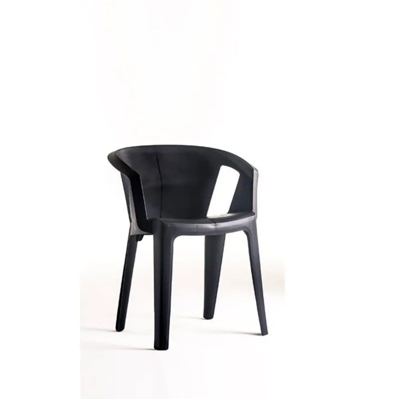 Cadeira Para Jardim Una 72,6cm X 46cm X 42cm Preto Preto