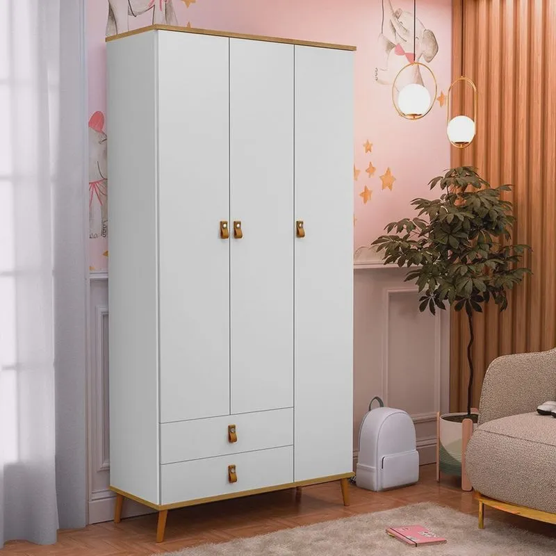 Guarda-roupa Infantil 3 Portas e 2 Gavetas Jujuba