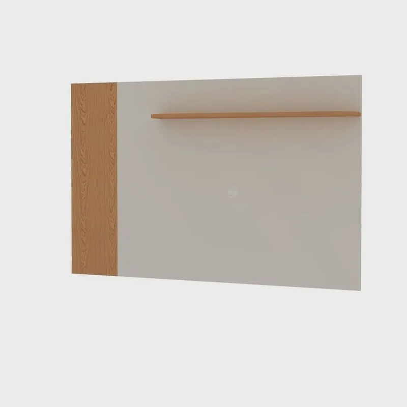 Painel para TV até 55 Polegadas 1 Prateleira Cinamomo/Off White